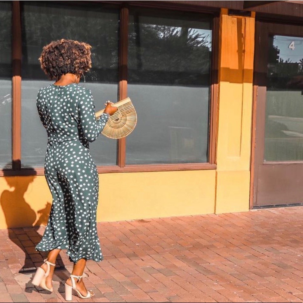 Green Polka dot Midi Romper